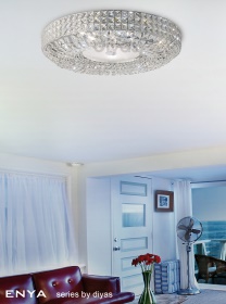 Enya Crystal Ceiling Lights Diyas Flush Crystal Fittings Enya Crystal Ceiling Lights Diyas Flush Crystal Fittings